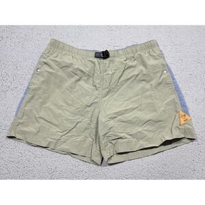 Teva Swim Trunks Shorts Mens Large Green Colorblock Mesh Lined Nylon Quick Dry